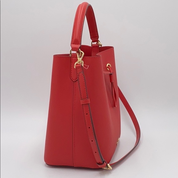 MICHAEL KORS SURI LARGE BUCKETS MESSENGER FLAME - Picture 4 of 15